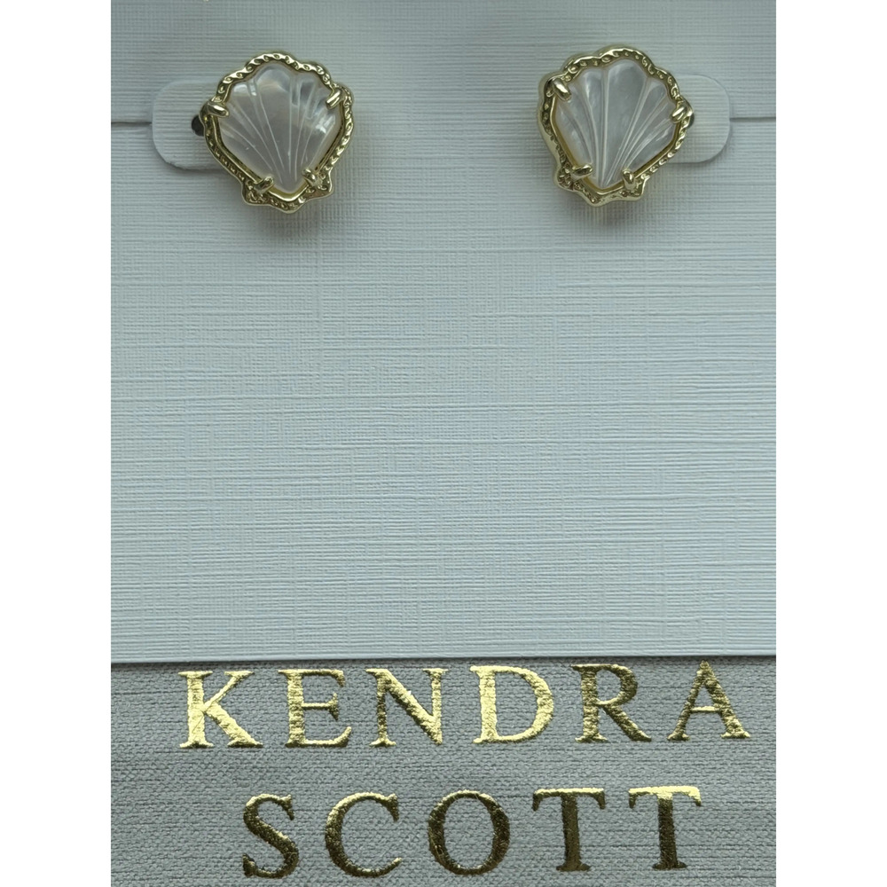 Kendra Scot White Shell Earrings